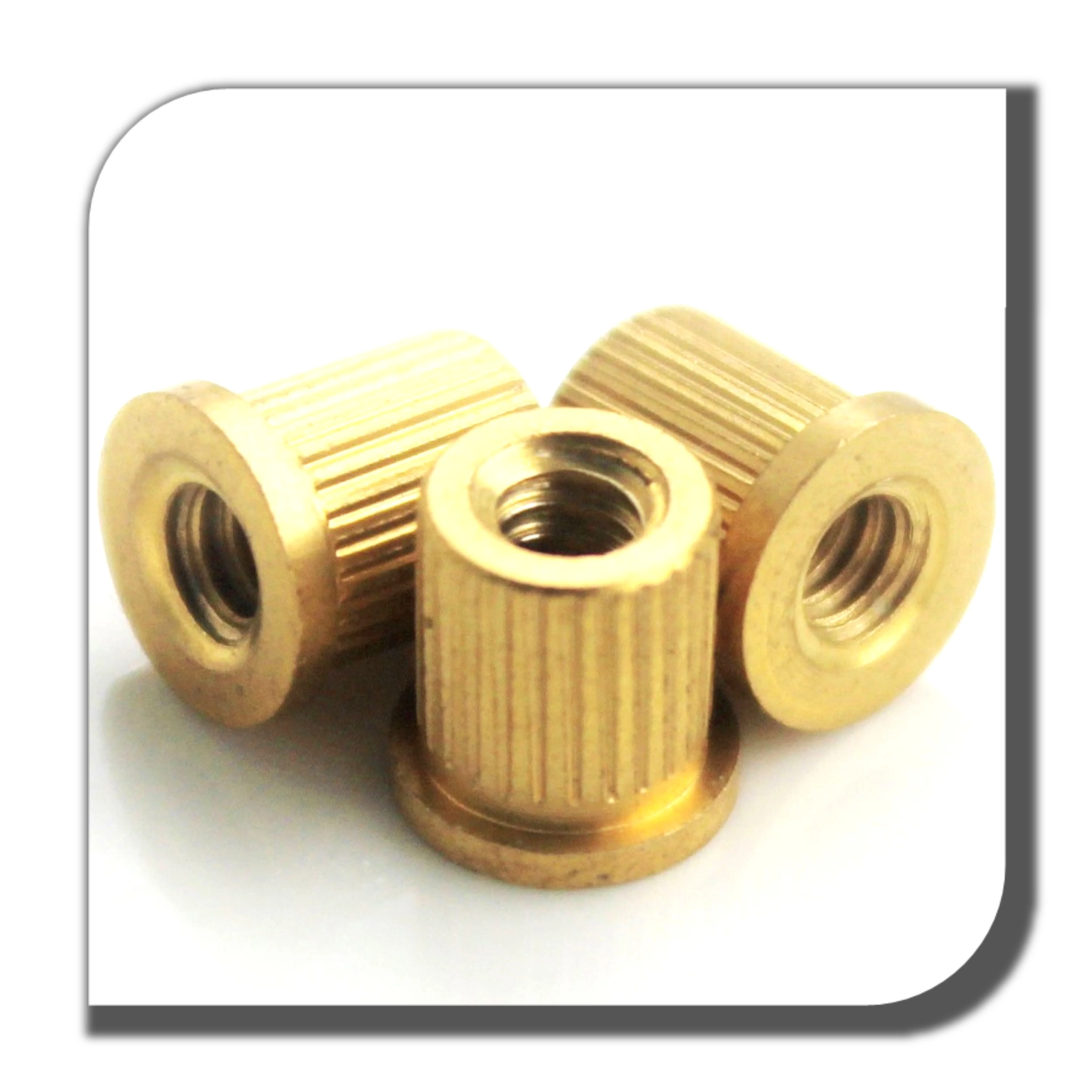 CNC parts M8 M12 M16 M18 thread brass thumb knurling nuts