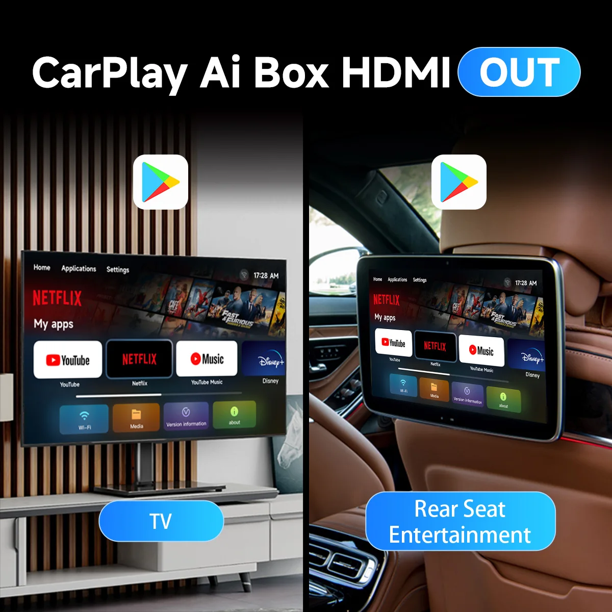 TIMEKNOW OEM wireless ai box 3 in 1 android auto adapter carplay smart android box for car multimedia for BMW