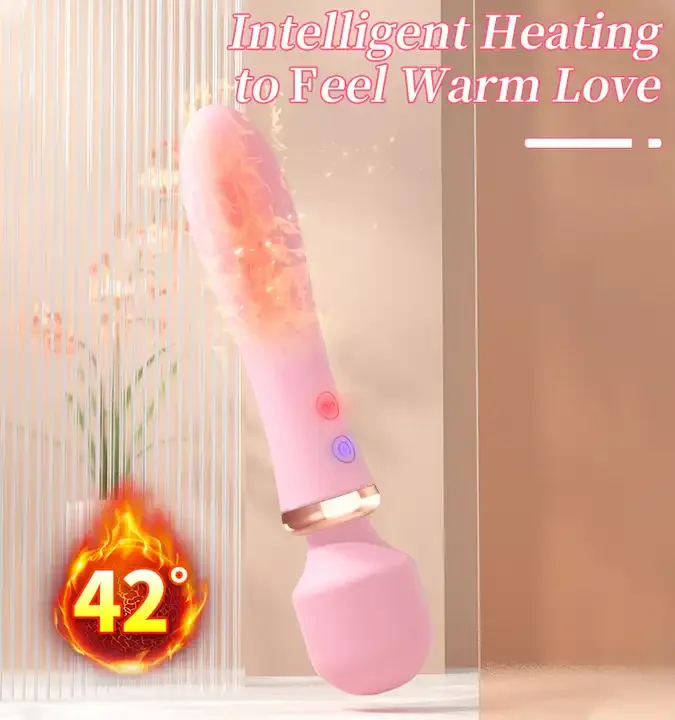 10 Frequency popular heating stick adult vibrator for female double shock AV masturbation massager magic wand