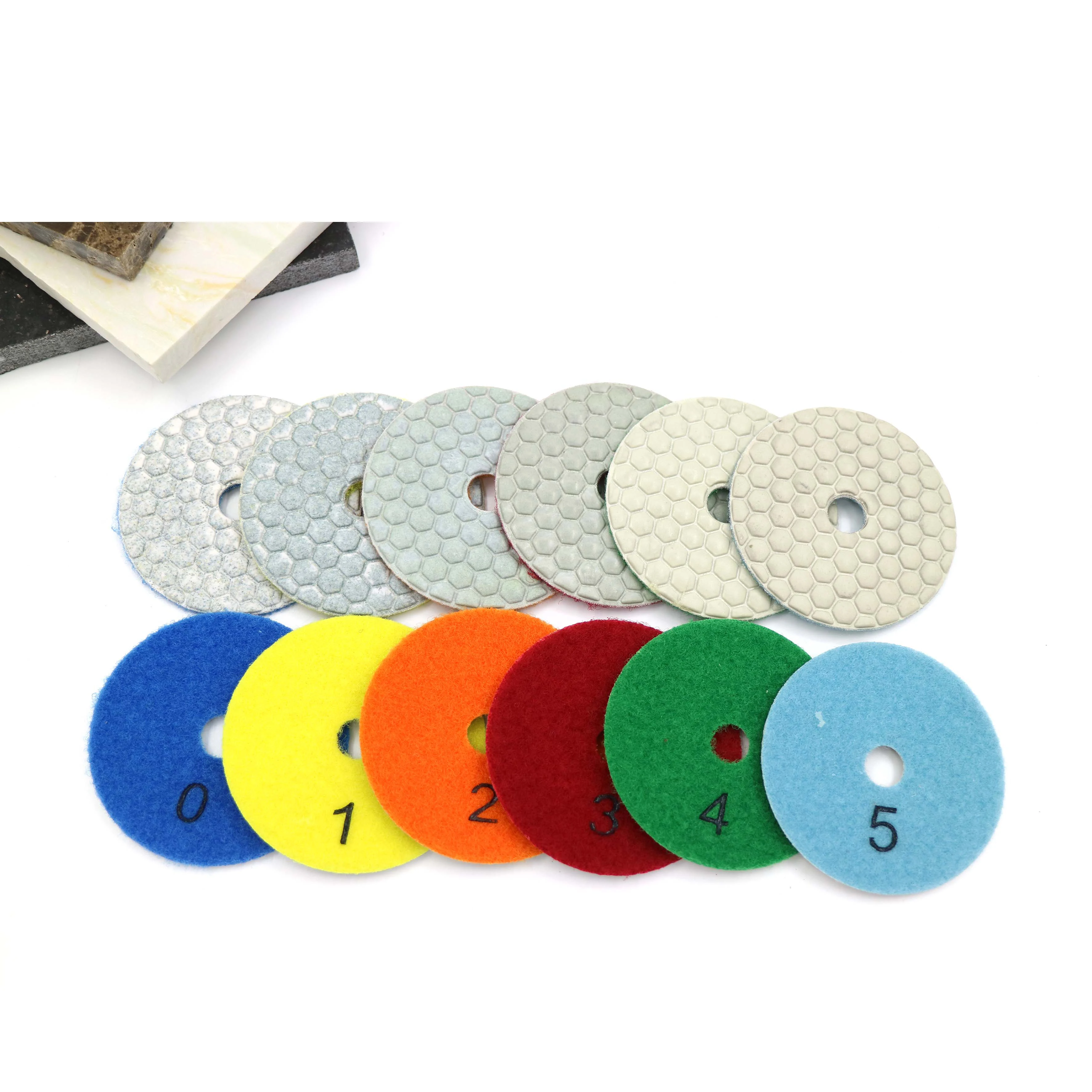 4inch Wet or Dry Use Steps Diamond Polishing Pad for Concrete and Granite Grinding 3 Years Carton Box 40#-2000# Accep CN;ZHE