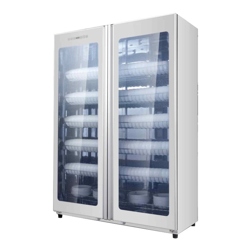 P8 Double Door Commercial Multi Function Stainless Steel Tableware Household Disinfection Cabinet Tableware