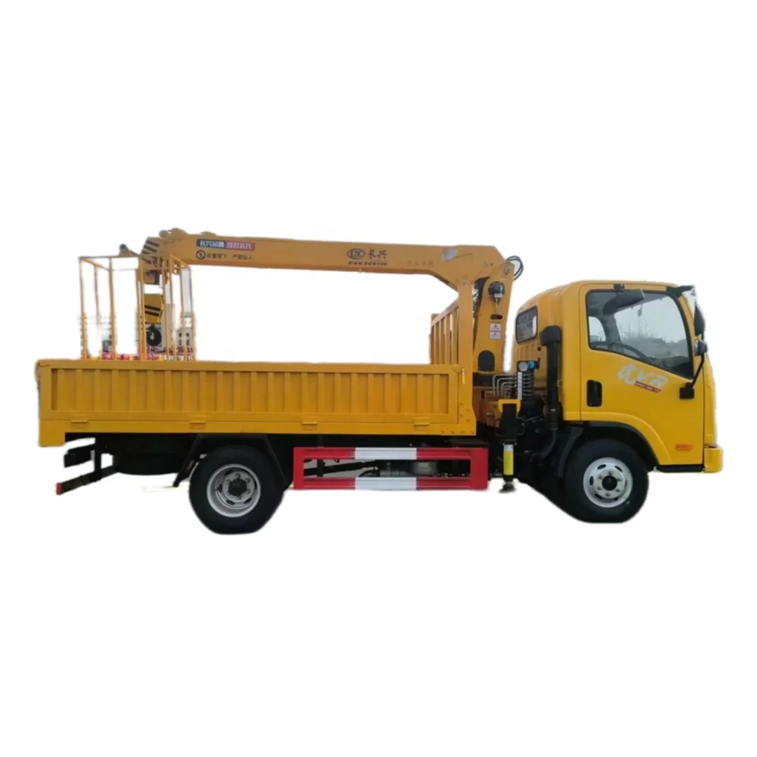 FAW 6.2 Meters Cargo box 12 Tons Load 160HP Cargo Truck with 5 Tons Crane Special Transportation Vehicle