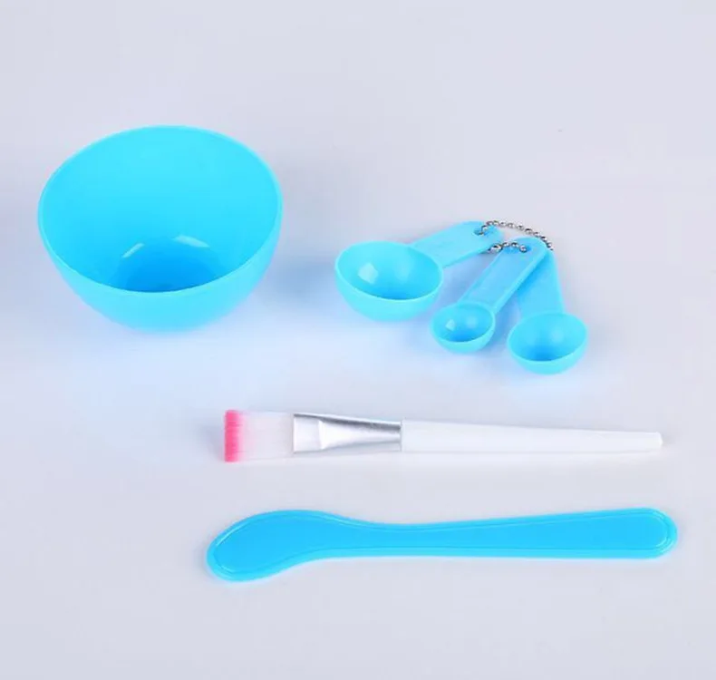  6 шт. DIY маска чаша для смешивания кисти макияжа Набор инструментов 4 In1 красоты по уходу за кожей с нанесенные кистью разные перемешать шпатель палка мерная ложка комплект