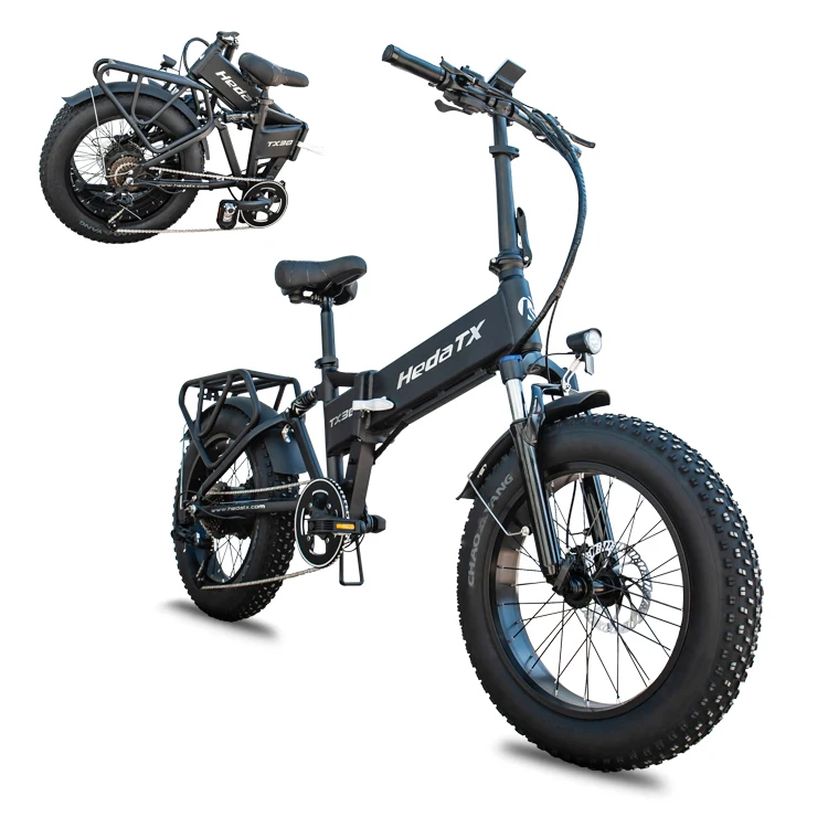 Warehouse 48V750W Folding Electric Bike City Frame 4.0 Fat Tire Aluminum Alloy 20\" 9speed 17ah Lithium Battery LCD Display