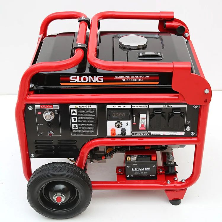Портативный Бензиновый резервный генератор Slong SL3000 2 5 кВт 3