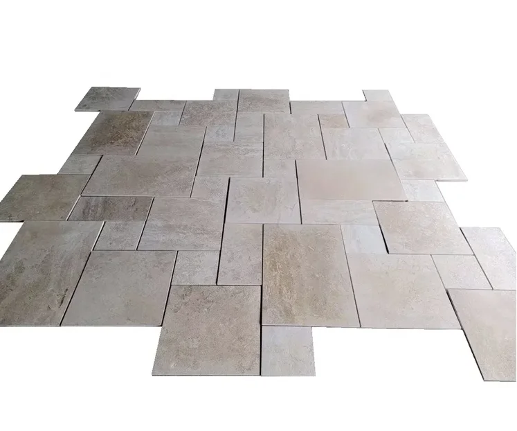 Versailles Pattern Travertine Slab Antique French Pattern Interior Wall Cladding Exterior Floor Travertine Tiles Outdoor