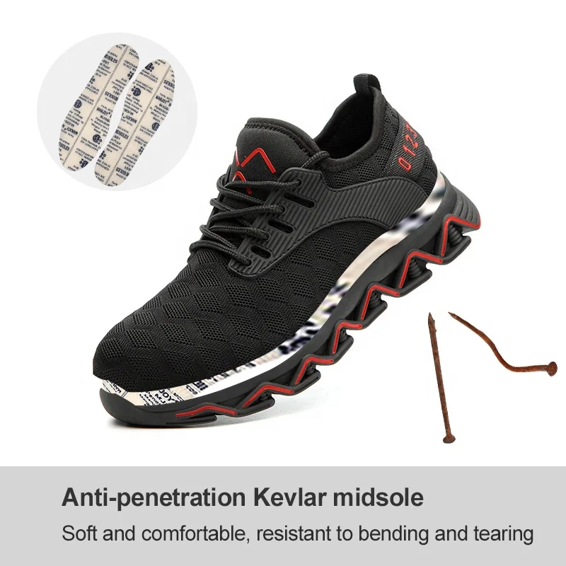 Распродажа, Всесезонная дышащая сетчатая неразрушаемая Рабочая защитная обувь со стальным носком, безопасная рабочая обувь для активного отдыха