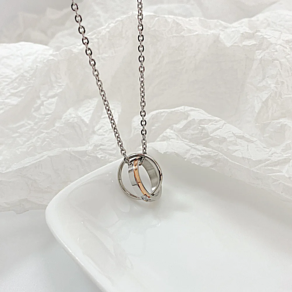 Japanese and South Korea autumn new love love necklace women net red trend temperament versatile titanium steel jewelry