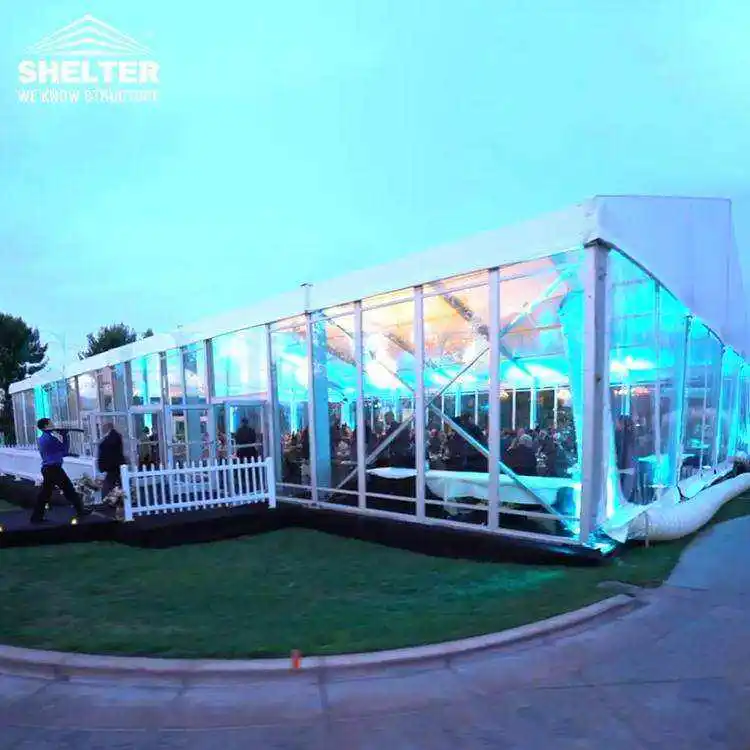 Clear Marquees Luxury Tent Outdoor Wedding Party Aluminum Glass Events Party Banquet Reception Wedding Tents For 300 500 People