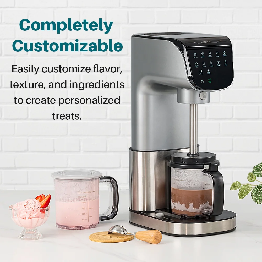 Wholesale Cheap Price 11-in-1 Countertop Home Small Ice Cream Machine Frozen Drink Gelato Italian Ice Machines for Ice Cream