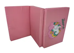 Pink Foldable Baby Foldable 3-Folding Mattress Travel Cot Mattress Baby Playpen Baby Camping Mattress