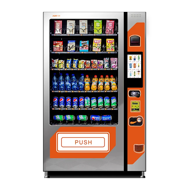 XY Hot-sell 10inches touch screen machine Snack And Drink Combo Vending Machine with CE Certification
