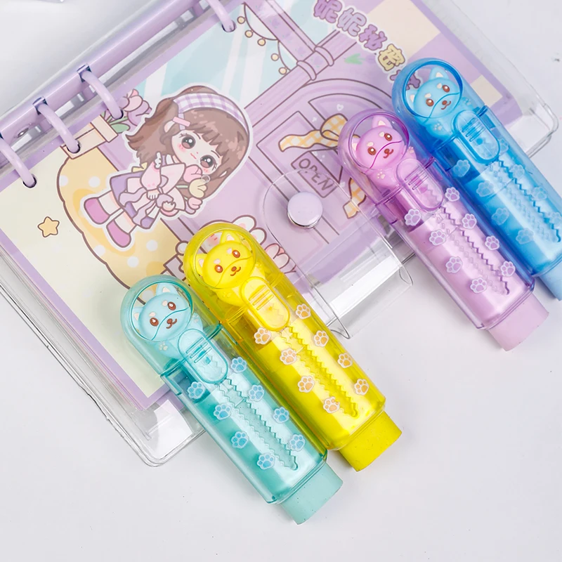 Weibo Best Selling Retractable Pencil Erasers Cute Erasers for Kids Back to School Supplies Wholesale Customize