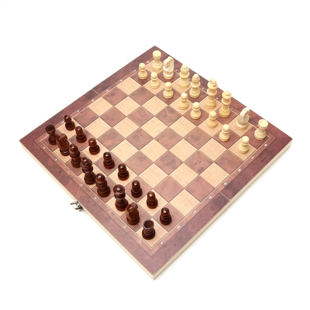 Customized Multi-Function Folding Backgammon Chess Board Game Set Luxury Wooden Chess Game Set