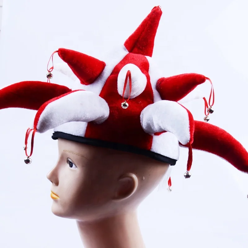Multicolor Halloween  Man women jester costume jester Giant adult funny crown hat