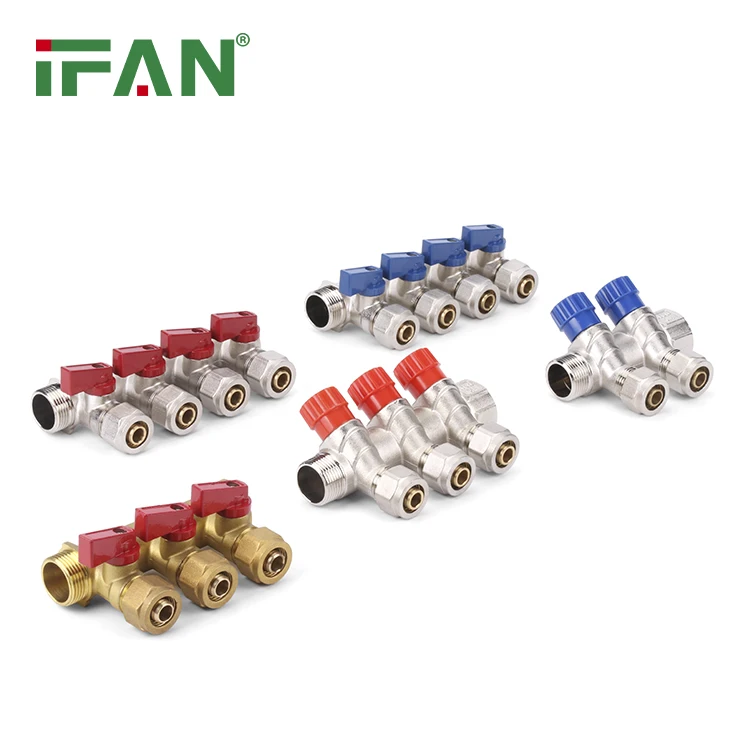 IFAN Manufacturer OEM ODM Forged Floor Heating Plumbing PEX Pipe Brass Water Manifold