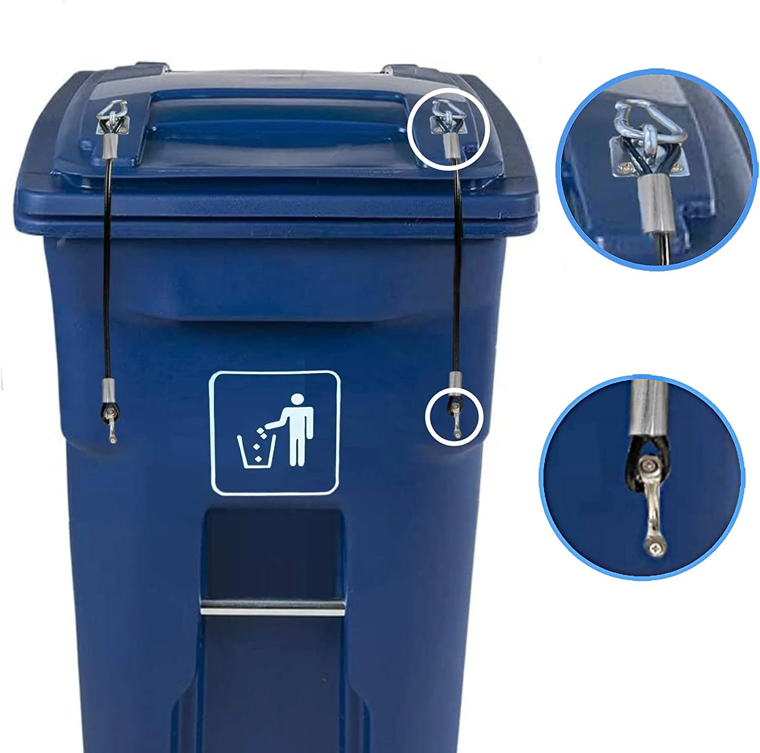 Замок для крышки мусорного бака металлический уличный медвежий замок для крышки мусорного бака для животных от рытья