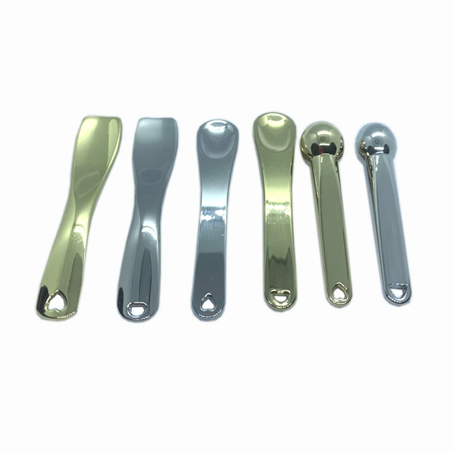 2022 Hot Selling Cosmetic Stick Little Spoon For Cosmetic Mini rose gold Spatula Cosmetic Cream Spoon