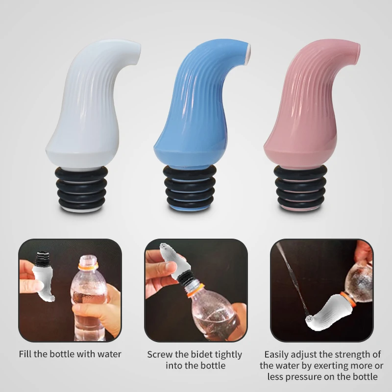 New Design Handheld Shattaf Bidet Women Outdoor Camping Compatible With Every Bottle Portable Travel Bidet