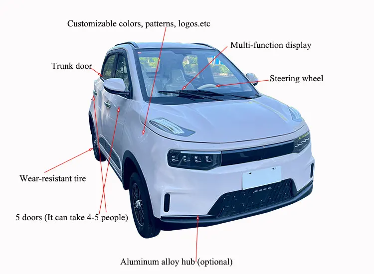Hot Sale New Energy Adult Four Wheel Mini Electric Small Car Made In China with cheap price  electric rickshaw