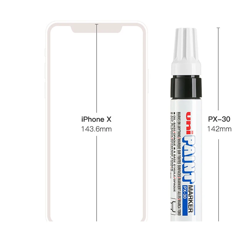Uni Colour Broad (4-8.5mm) PX-30 Oil Paint Marker Pen Metal Glass Wood Plastic Stone Uni-Paint PX-30 Oil-Based Paint Marker