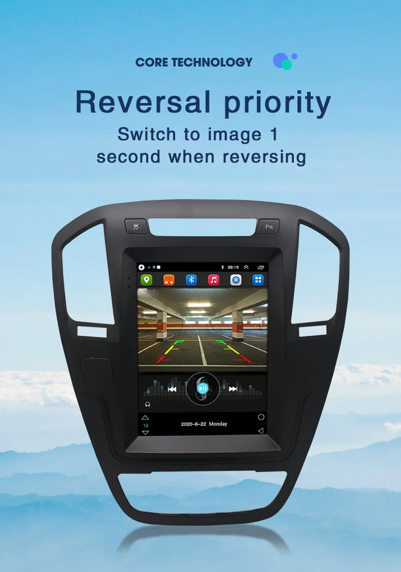 9.7' Vertical style Android 9.0 Car DVD radio GPS PLAYER for OPEL Vauxhall Holden Astra J 2010--2013 navigation 1G 16G