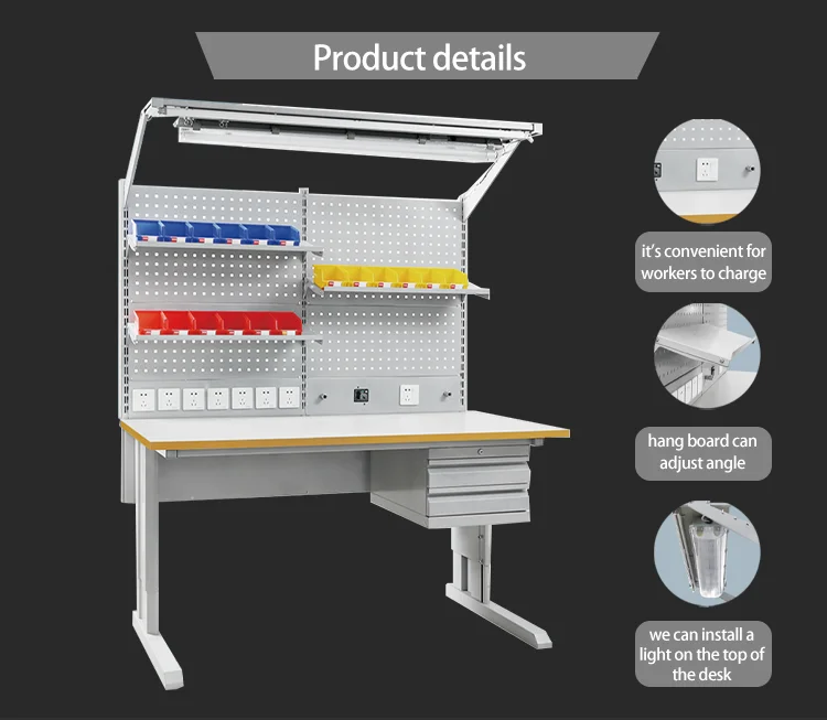 metal steel heavy duty workbench with tool cabinet 4 drawers mechanic tools cupboard for truck