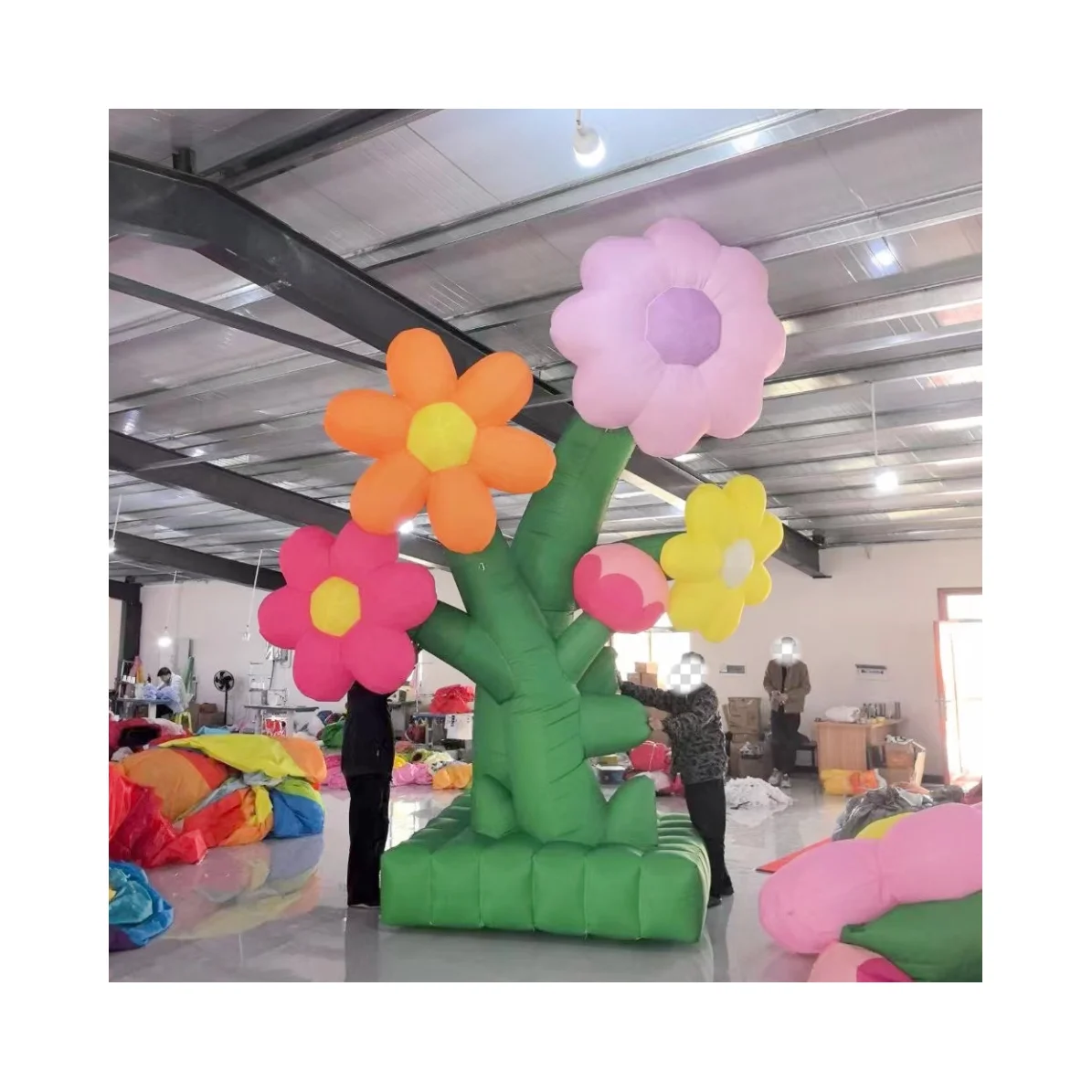 New design advertising inflatable flower chain inflatable artificial flower tree for decoration
