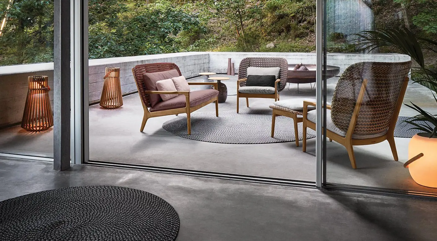 High end customized project gloster furniture hotel modern aluminum outdoor patio garden furniture