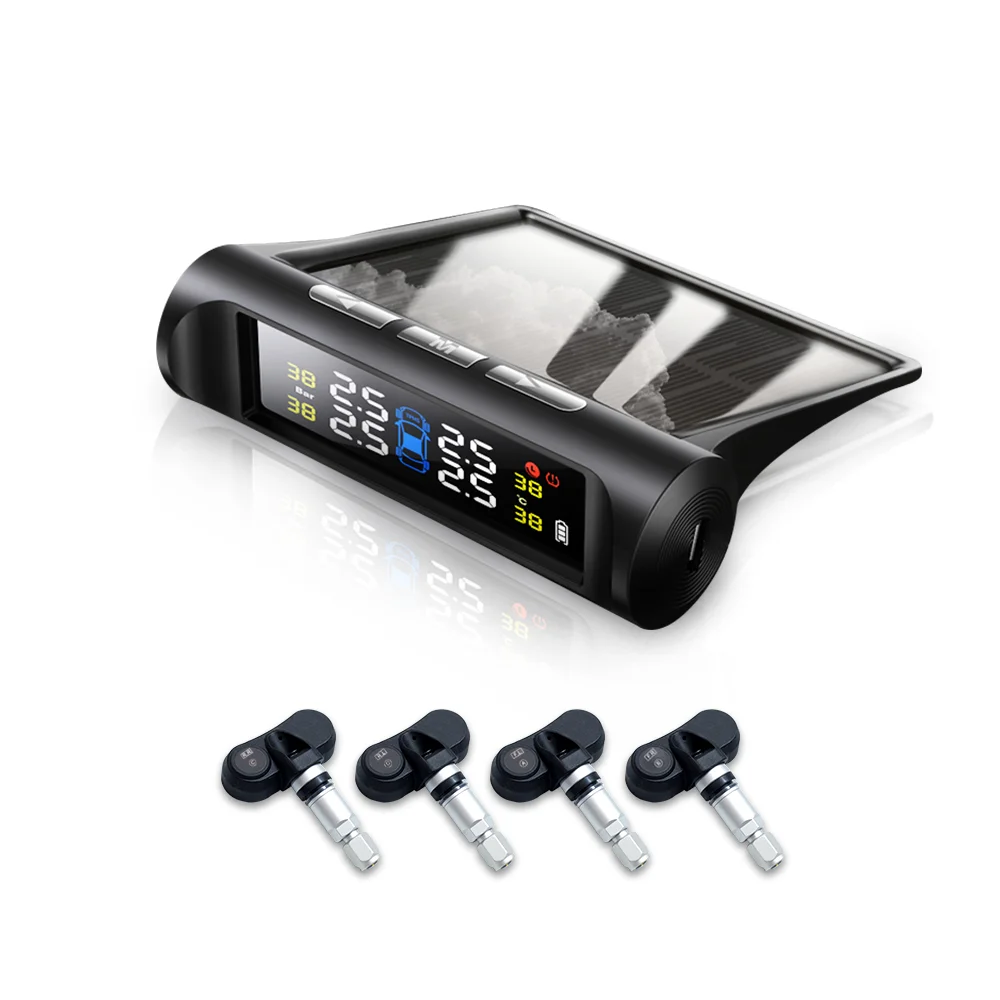 Система контроля давления в шинах TPMS с ЖК-дисплеем и беспроводными датчиками