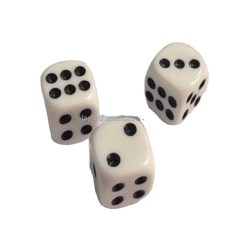 black and white customized game dice