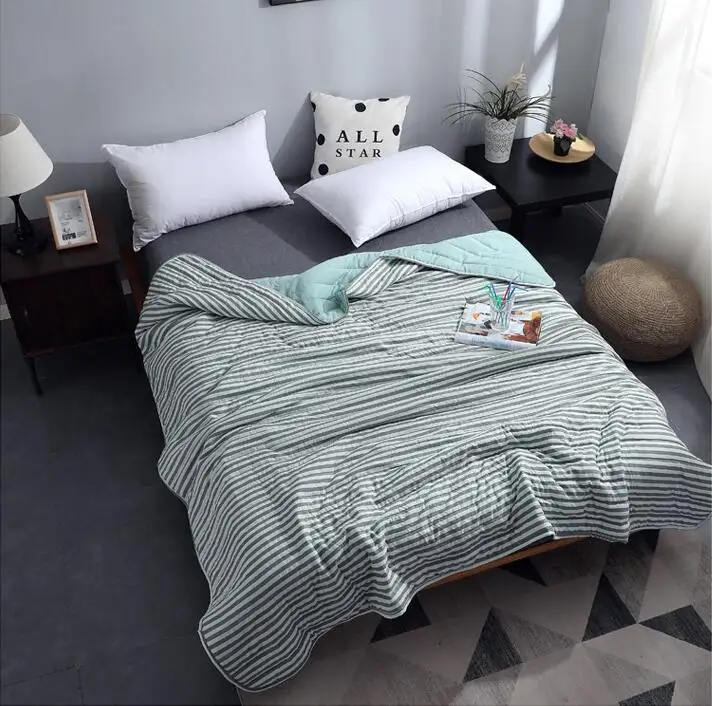Amazon hot style wholesale washable cotton throw blanket high quality summer comfortable quilted Blanket