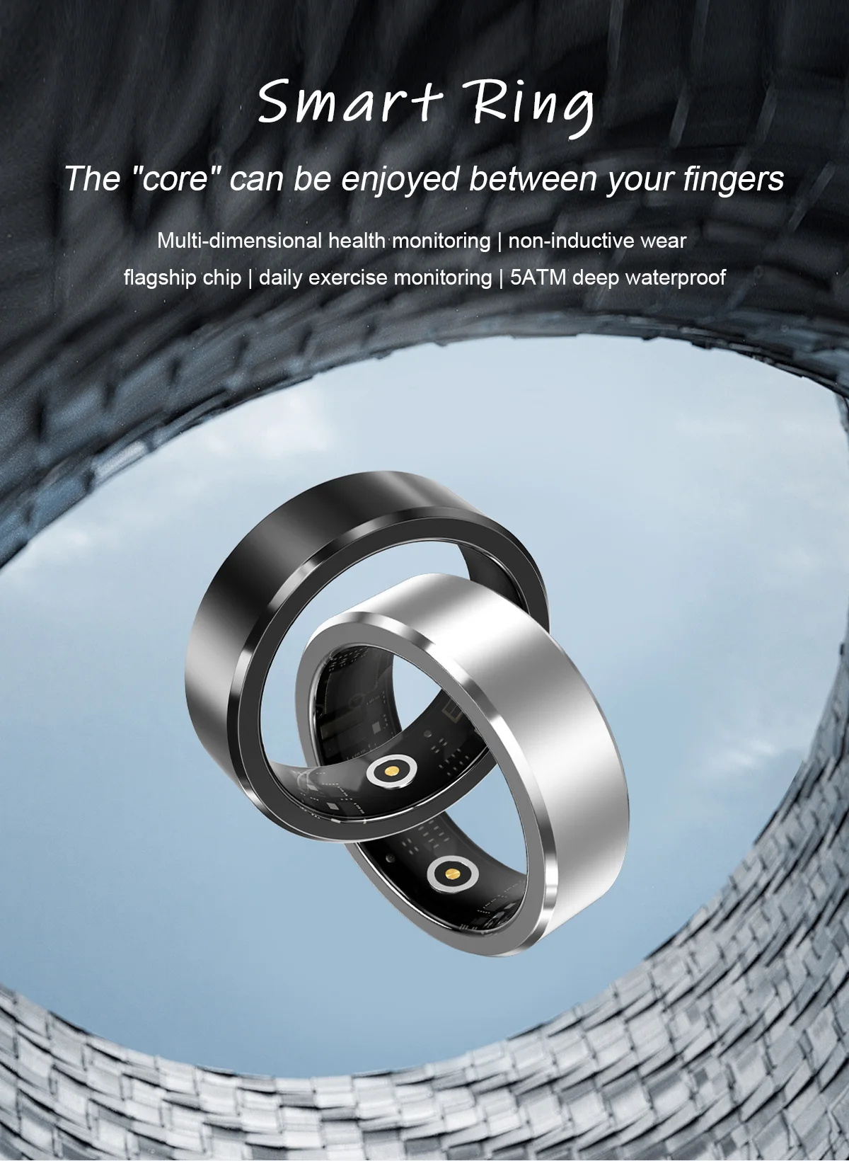 Hot Selling Smart Rings Fitness Tracker Health Monitoring Anillo 24h heart rate blood oxygen monitoring Smart Finger Ring