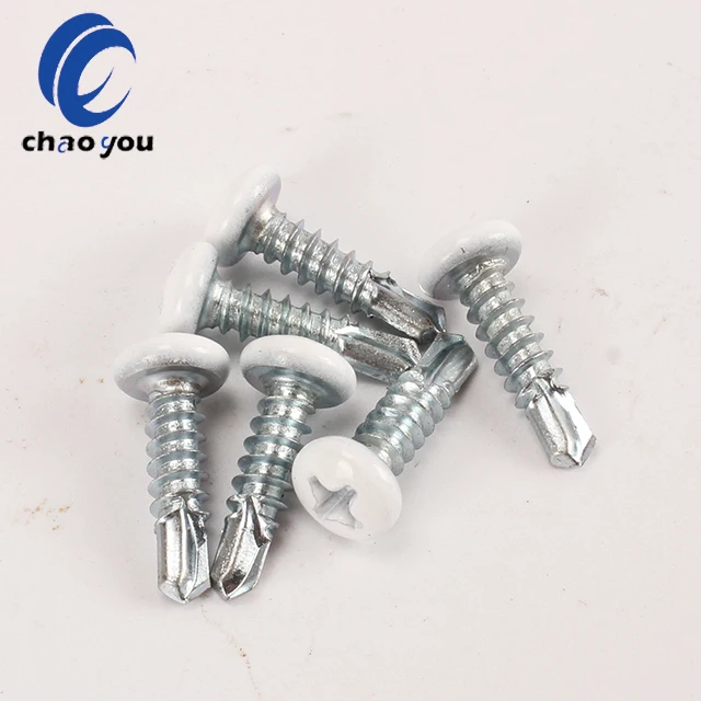 Factory direct sales stainless steel pan head drill tail wire large flat head self-tapping screws M3.5 M4.0 M4.2 M4.8