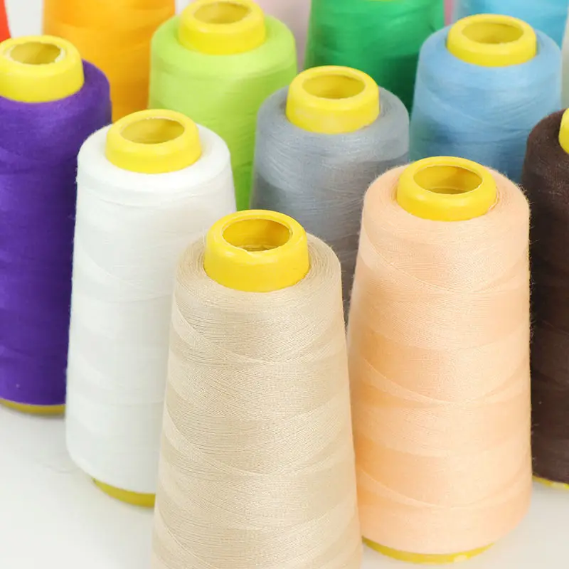 Chinese Factory 100% 40/2 5000 Yards Multi-color Spun Polyester 40s/2 Sewing Thread for clothing