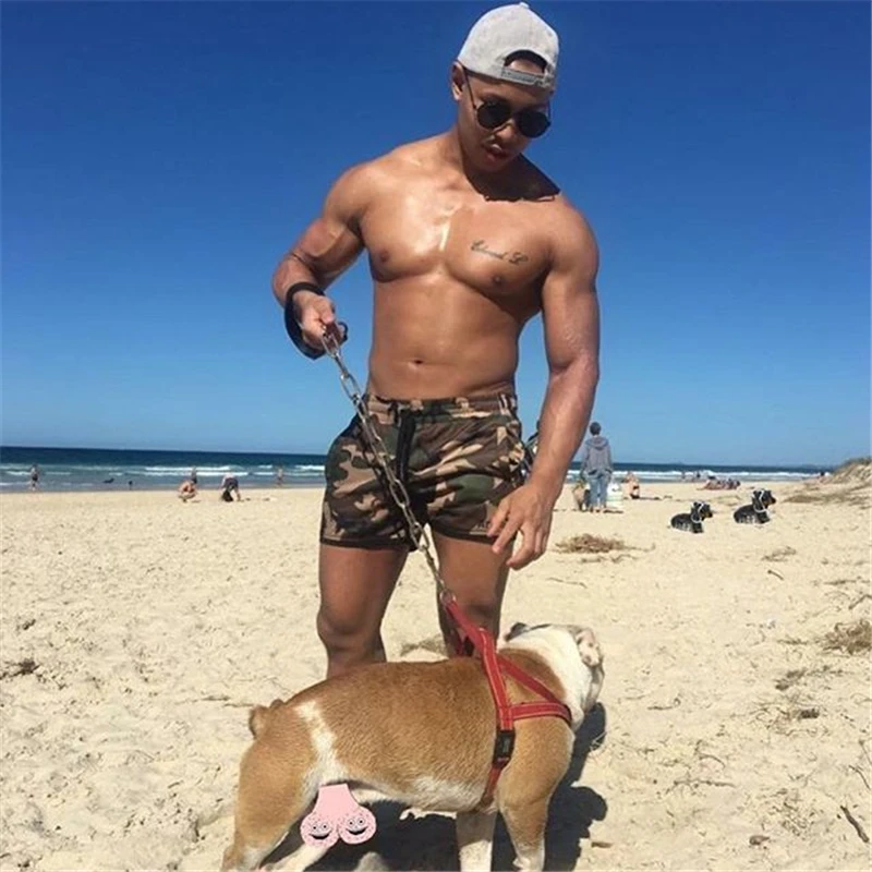 New Summer Fitness Shorts Fashion Breathable Quick-drying Gyms Bodybuilding Joggers Shorts Slim Fit Shorts Camouflage Sweatpants