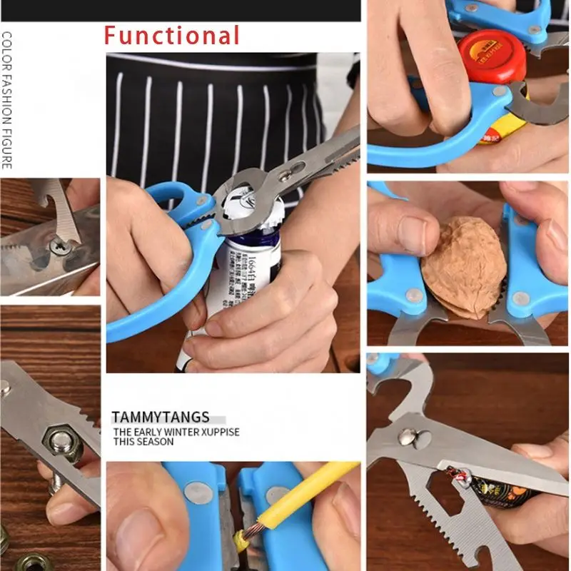 Multifunctional Stainless Steel Shear Sharp Scissors Detachable Kitchen Shears