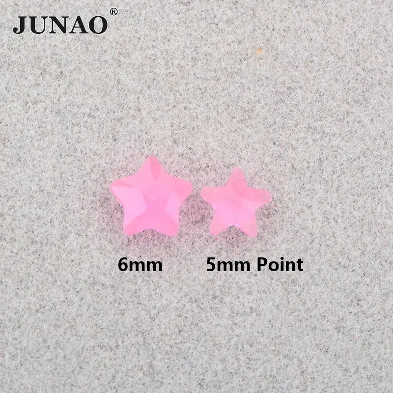 JUNAO Wholesale Packaging Glitter Star Resin Cabochon Glow In The Dark Purple Nail Art Decoration DIY Luminous Resin Rhinestones
