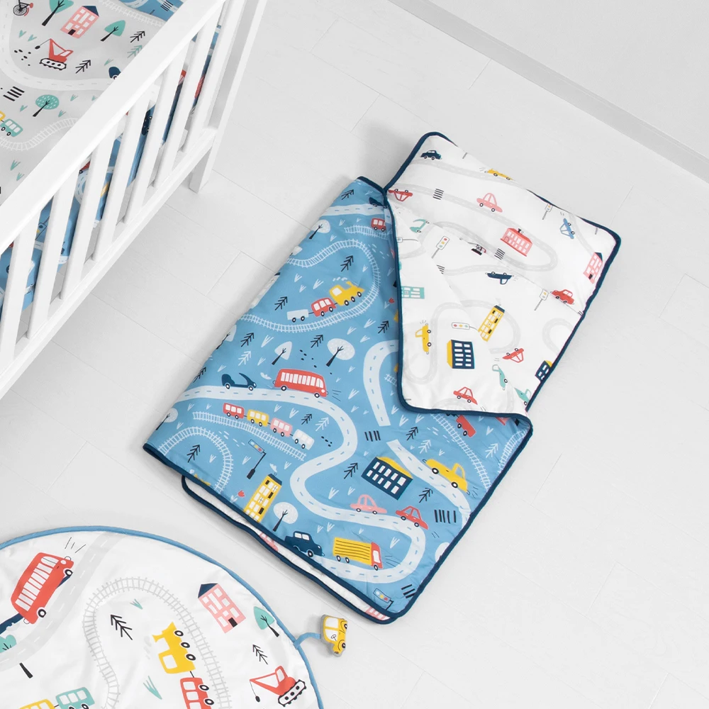 
Blue Dinosaur Themed Kids Bedding Sleeping Nap Mat With Pillow For Kids 