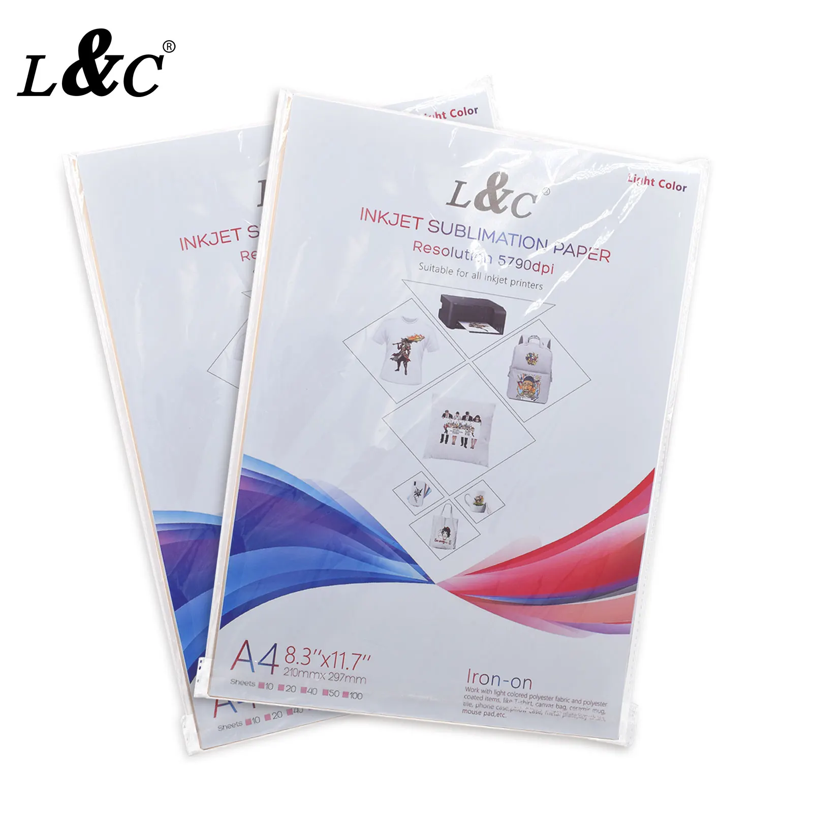 L&C custom 80 gsm 120 gsm sublimation paper hot peel sublimation paper l1805 sublimation paper