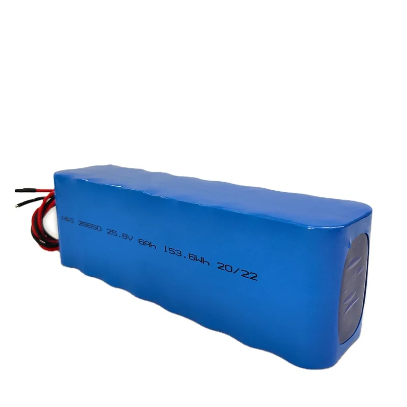 18 Years Factory 25.6V Rechargeable 24V 6Ah LiFePo4 26650 Solar speicher batterie with IEC62133 UN38.3