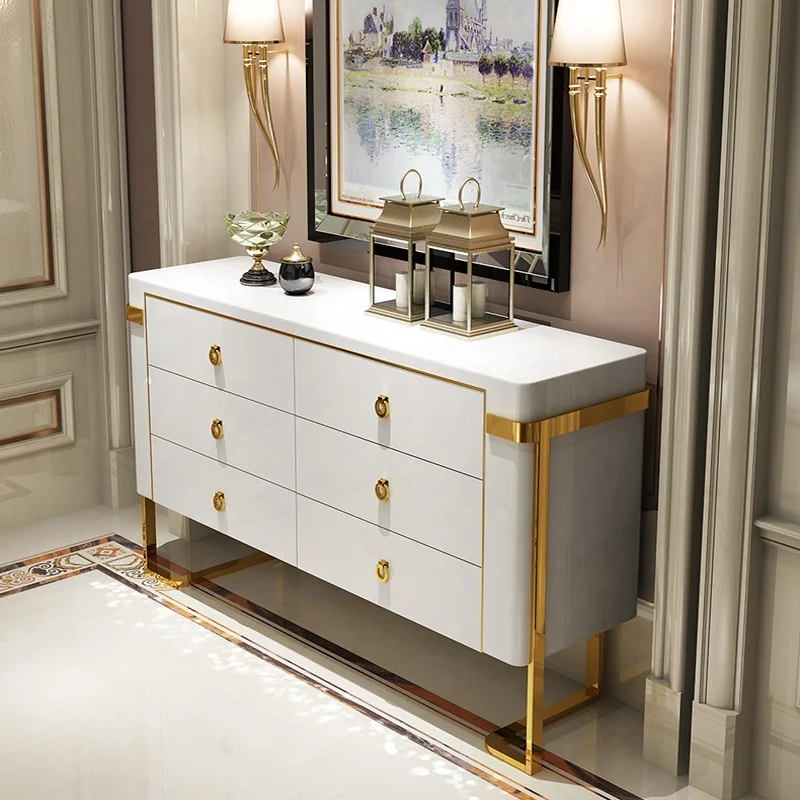 Modern Console Table Luxury Console Table With Drawer  Gold Furniture Cabinet Modern Design Living Room Cabinet  Home Furniture