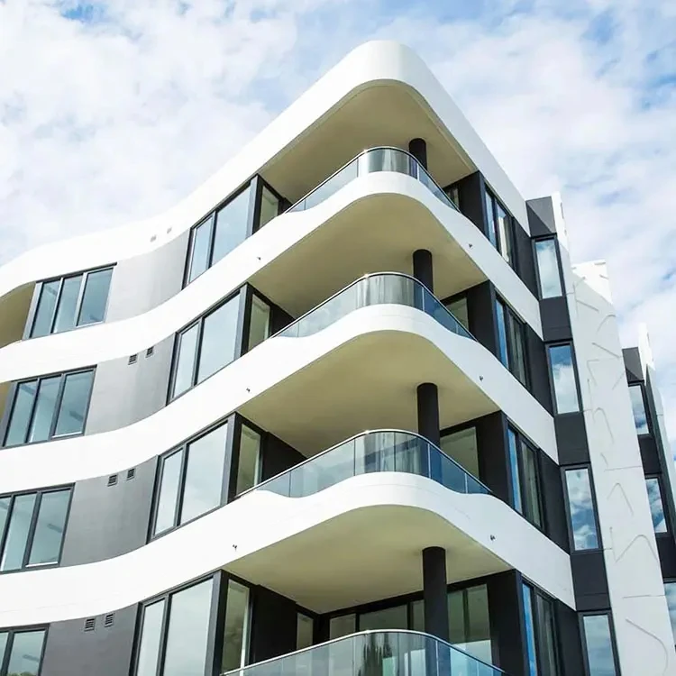 12mm 6+6mm Curved Bent Balcony Laminated Toughened Tempered Glass Railing With Handrail Balustrade