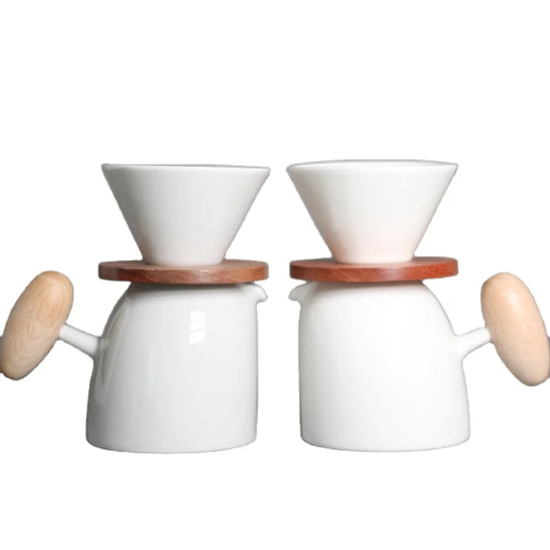 500ML Pink White Gray Colors Porcelain Sharing Pot Ceramic Coffee Filter Cup