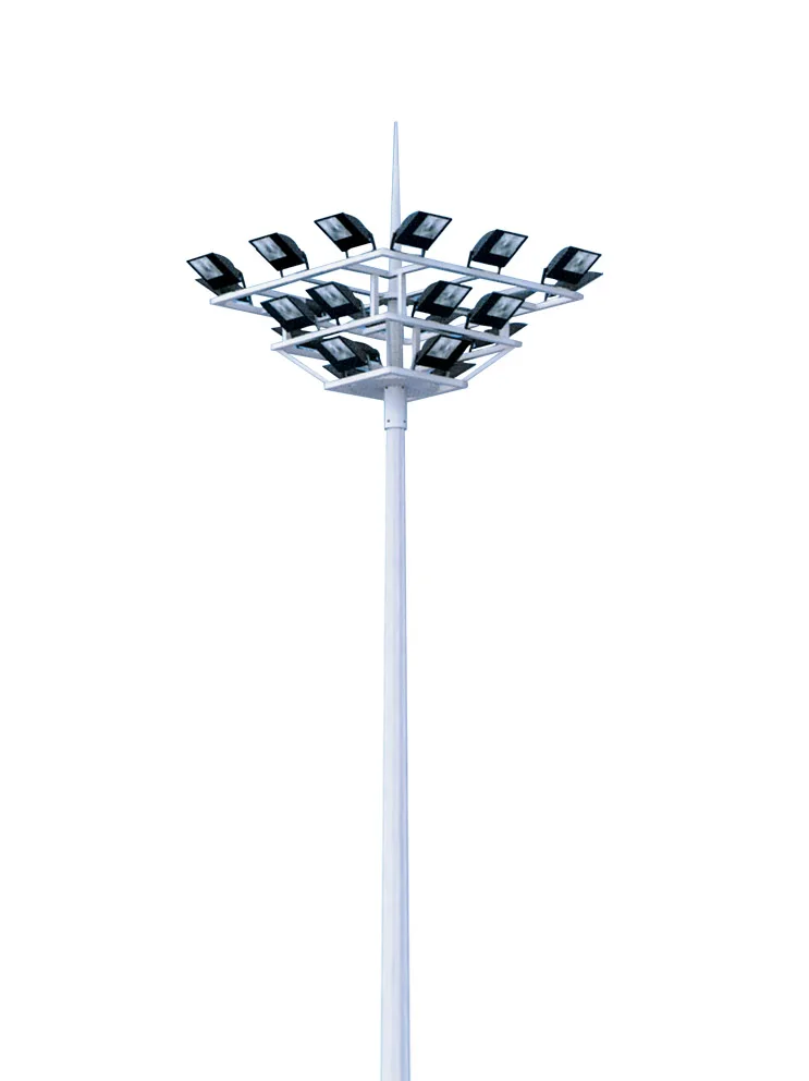 25M 150W LED High Mast Lamp with IP66 Rating Aluminum Body for Basketball Court Stadium and Garden Lighting