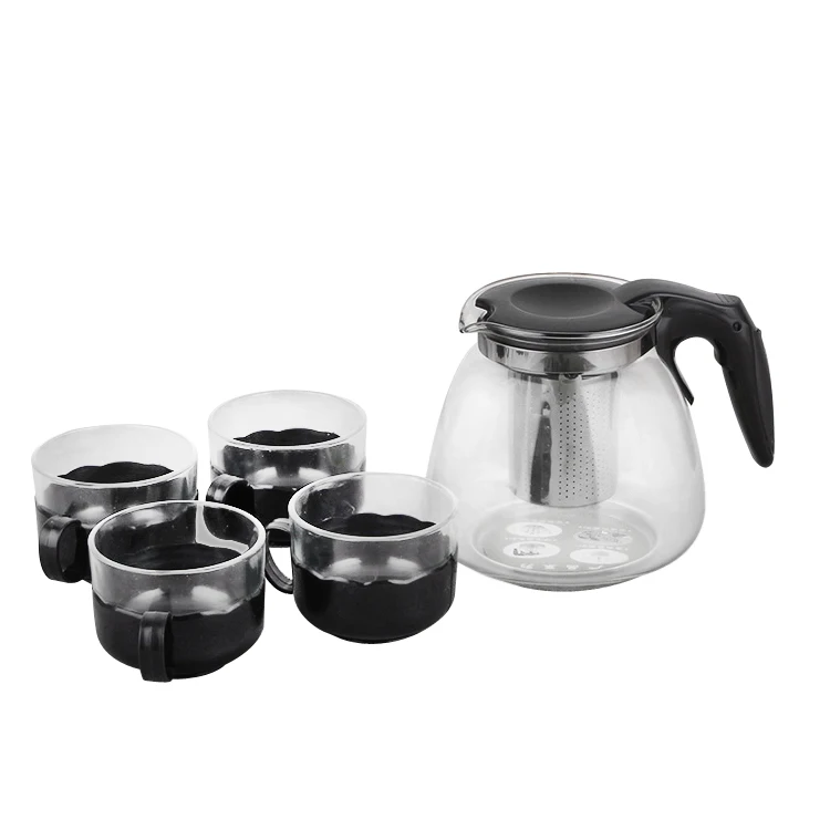 coffee store tea store flower teapot 1200ml glass arabic teapot set