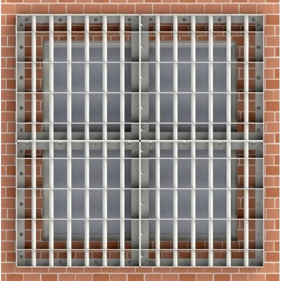 Popular Luxury Security Galvanized Steel Fixed Window Grill Design Metal Window Grills