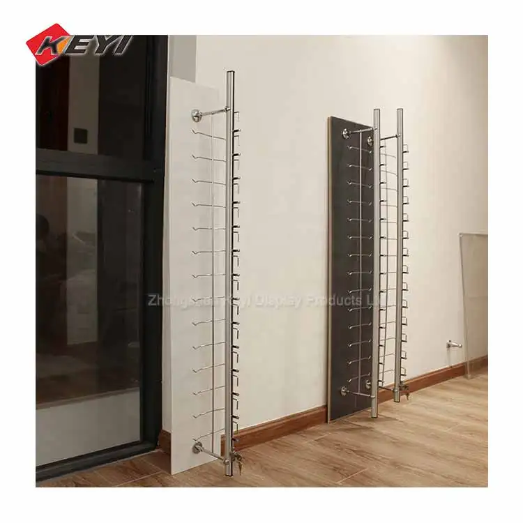 Customized Optical Store Eyeglasses Metal Display Rack Wall Mounted Lockable Kids Sunglasses Display Stand With Lock