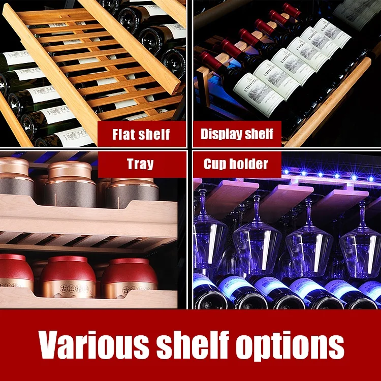 Factory Direct Customized Wine Cellar Cooling Compressor Display Cantinetta Vino Wine Fridge Built in