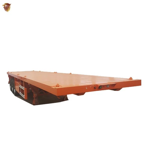3 Axles 20ft 40 ft Shipping Container Flat Bed Flatbed Semi Truck Trailers Cheap Price For Sale